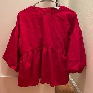 Zara Women’s Top with Balloon Sleeves